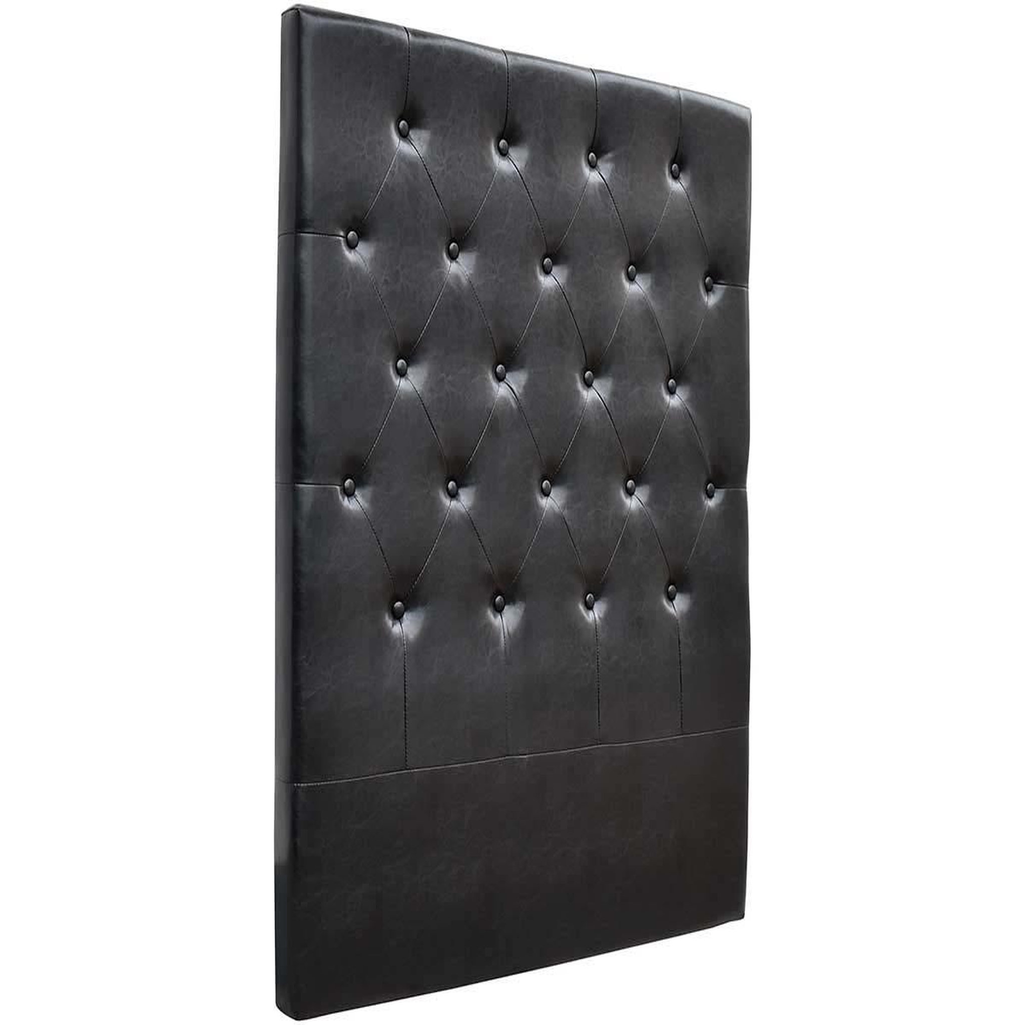 Voir la diapositive 2 : Habitat et Jardin Tête de lit capitonnée  déco  - 99 cm - noir - en pvc