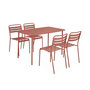 Voir la diapositive 4 : SWEEEK Table de jardin métal 4 places, Amelia L 120 x 70 x 72,5cm