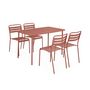 Voir la diapositive 4 : SWEEEK Table de jardin métal 4 places, Amelia L 120 x 70 x 72,5cm