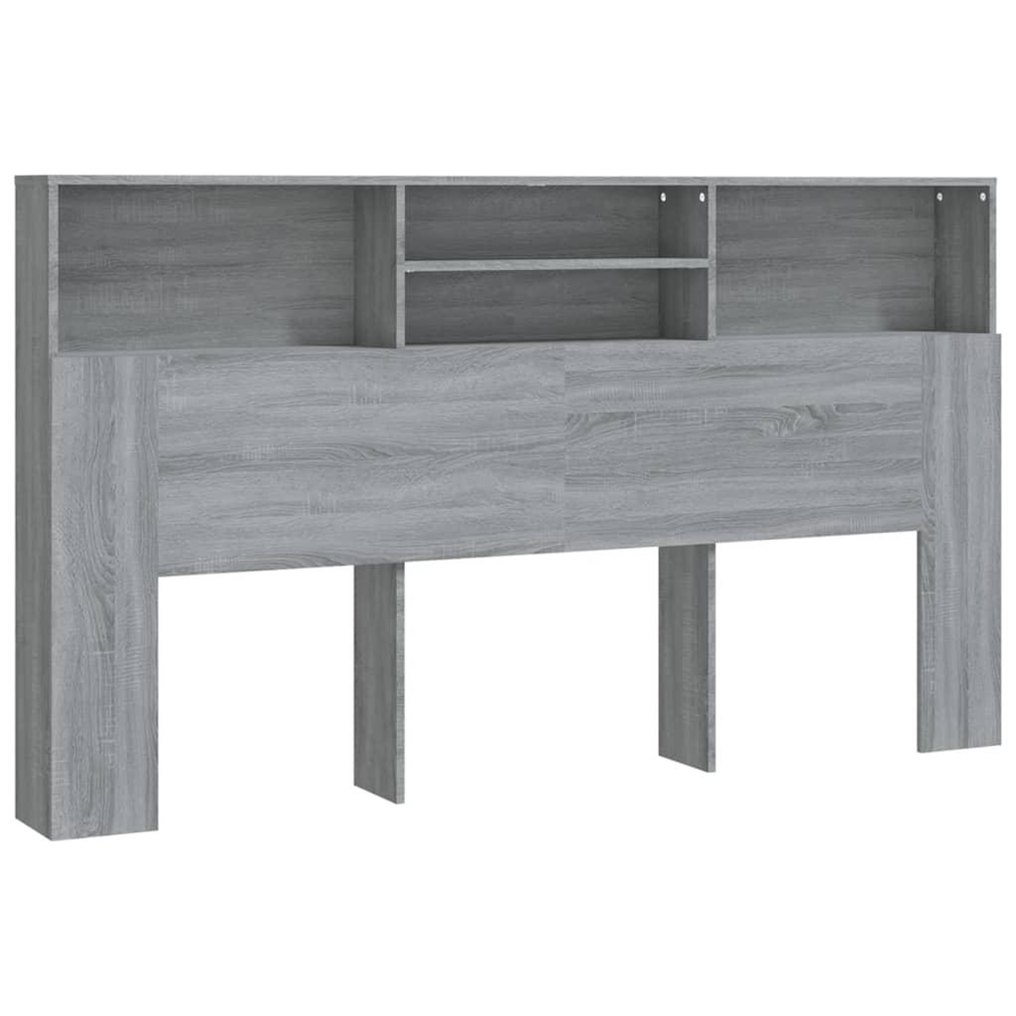 Voir la diapositive 2 : VIDAXL Armoire de tete de lit Sonoma gris 180x19x103,5 cm