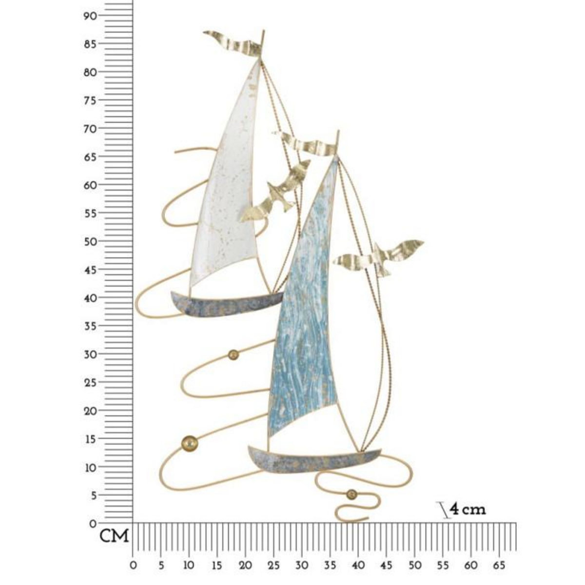 Paris Prix Décoration Murale en Métal  Vela Color  87cm Multicolore