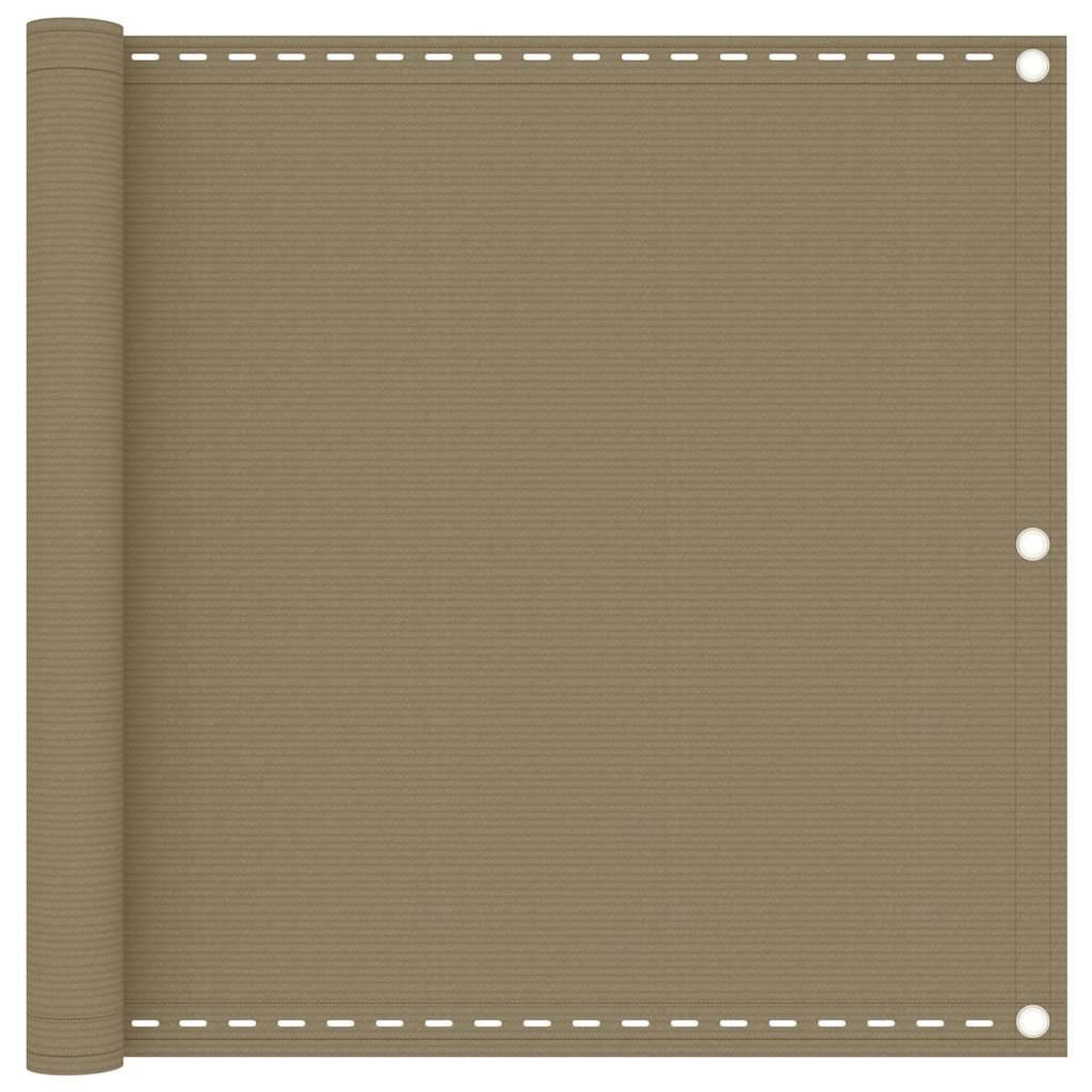 VIDAXL Ecran de balcon taupe 90x500 cm pehd