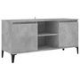 Voir la diapositive 2 : VIDAXL Meuble TV avec pieds en metal Gris beton 103,5x35x50 cm