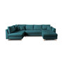 Voir la diapositive 6 : LISA DESIGN Rune - canapé panoramique avec pouf d'appoint - 7 places - style scandinave - gauche
