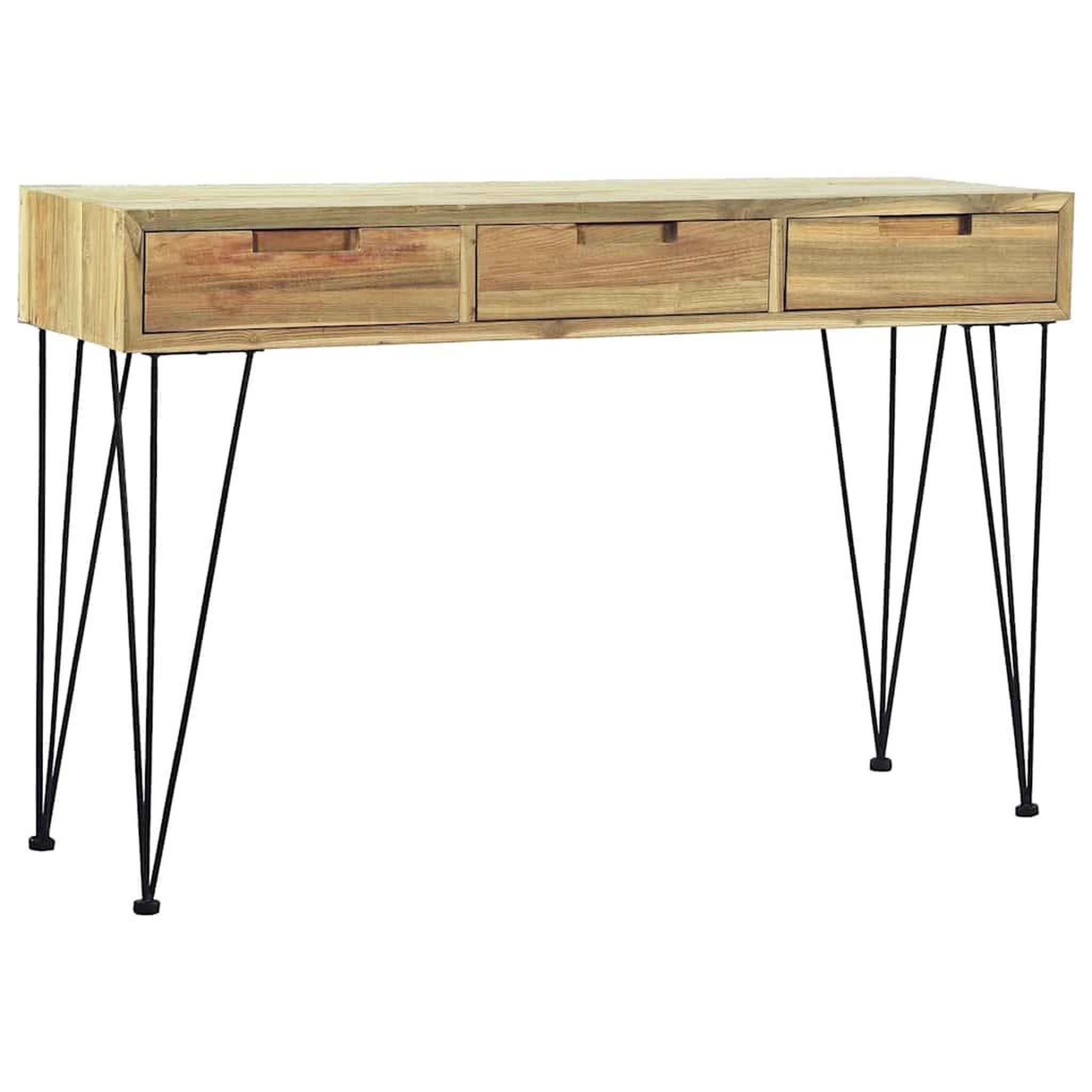 Voir la diapositive 3 : VIDAXL Table console 120x35x76 cm teck massif