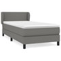 Voir la diapositive 2 : VIDAXL Sommier a lattes de lit avec matelas Gris fonce 80x200 cm Tissu