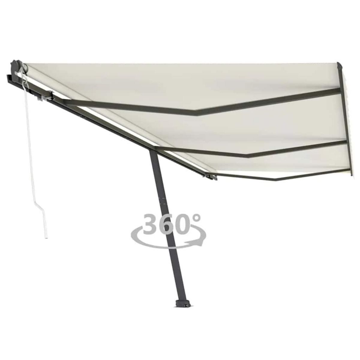 VIDAXL Auvent automatique sur pied 600x300 cm Creme