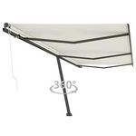VIDAXL Auvent automatique sur pied 600x300 cm Creme