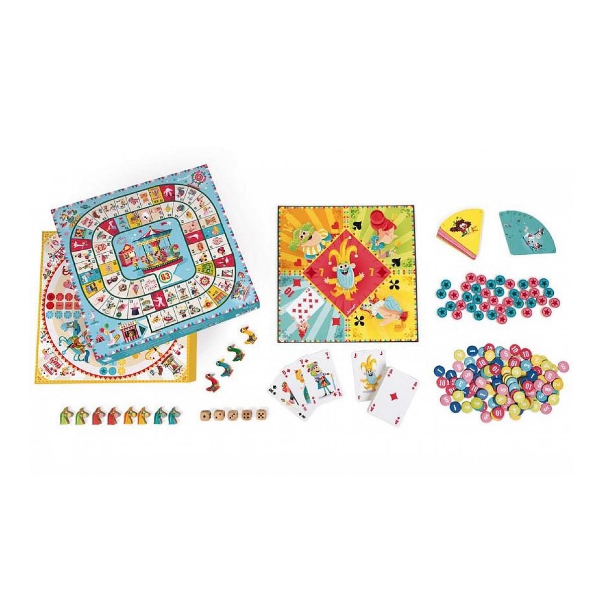 Juratoys-Janod Coffret multi jeux carrousel