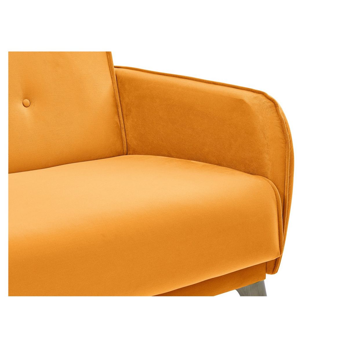 Canapé droit convertible 3 places tissu pieds bois clair BONJO