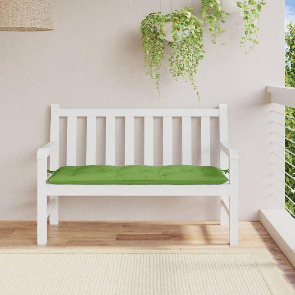VIDAXL Coussin de banc de jardin vert melange 120x50x7 cm tissu