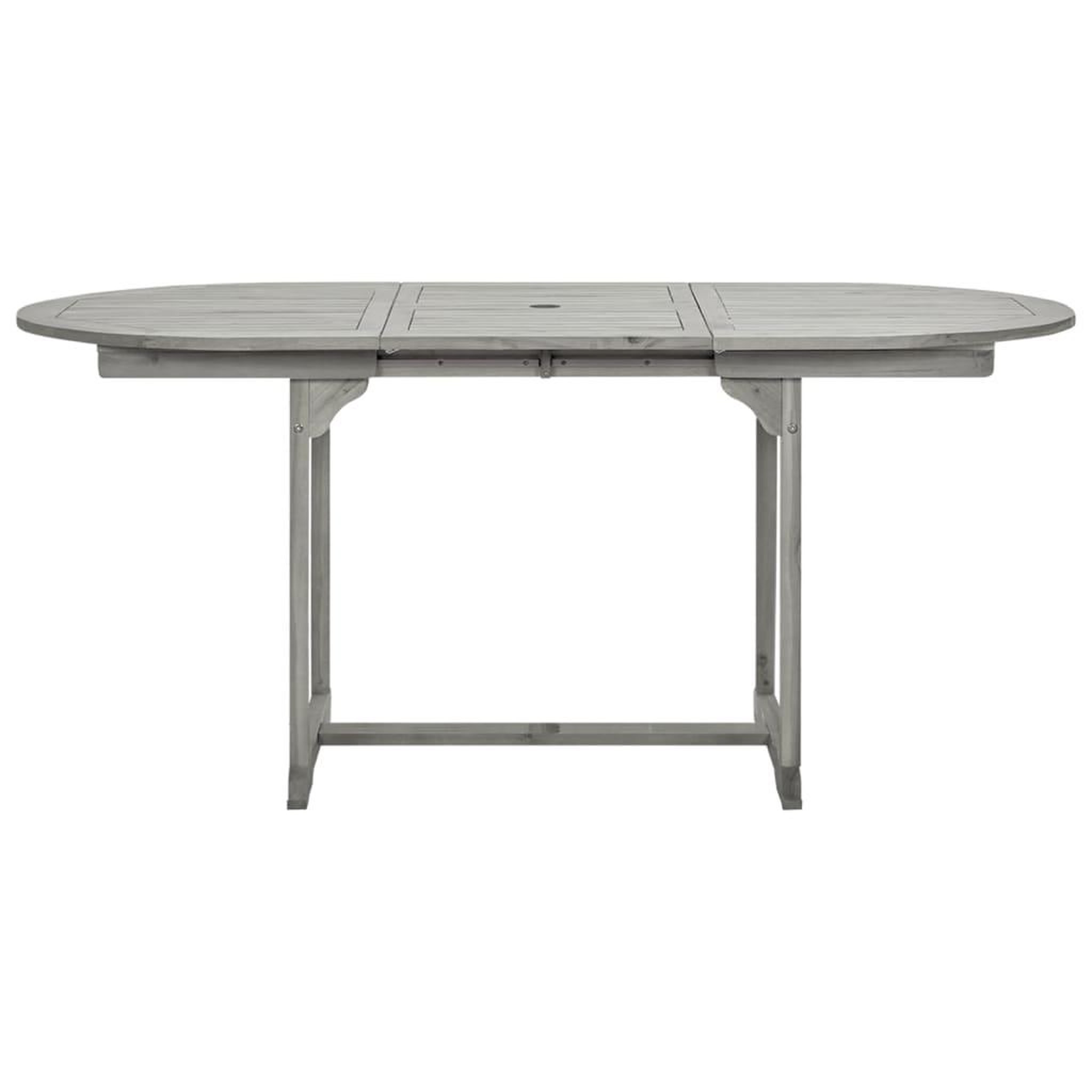 Voir la diapositive 5 : VIDAXL Table a dîner de jardin (120-170)x80x75 cm Bois d'acacia massif