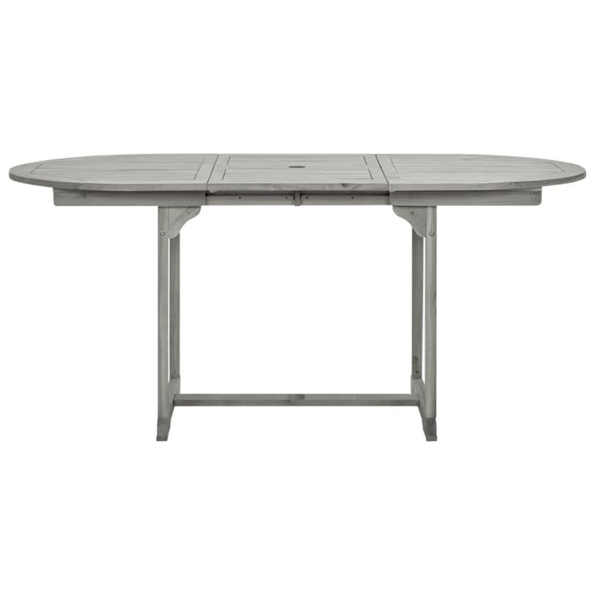 VIDAXL Table a dîner de jardin (120-170)x80x75 cm Bois d'acacia massif