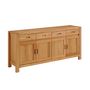 Voir la diapositive 3 : Buffet 4 portes 4 tiroirs chêne NATHAN L182cm