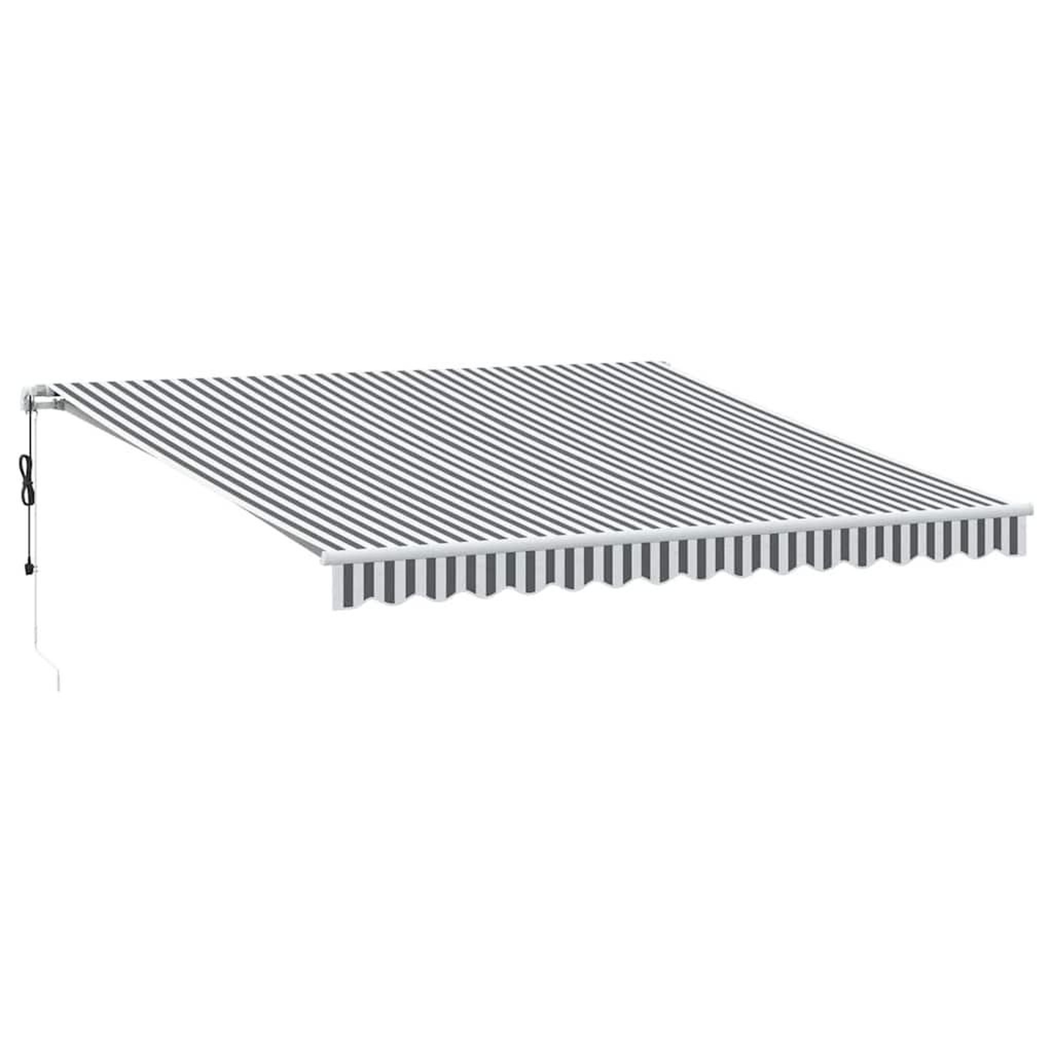 Voir la diapositive 2 : VIDAXL Auvent retractable automatique anthracite et blanc 400x300 cm