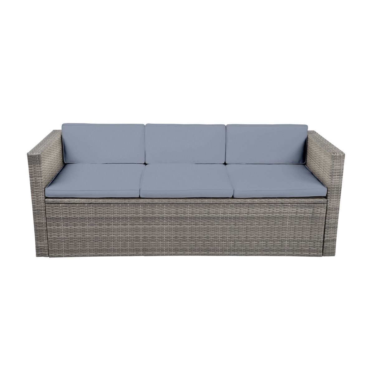 Salon bas de jardin 5 personnes en résine tréssée LYNNA