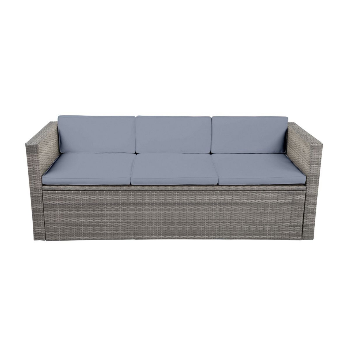 Salon bas de jardin 5 personnes en résine tréssée LYNNA