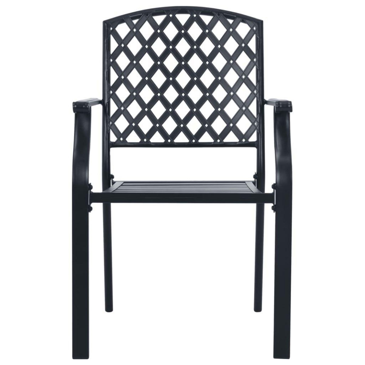 VIDAXL Ensemble de chaises de jardin empilables 5 pcs anthracite