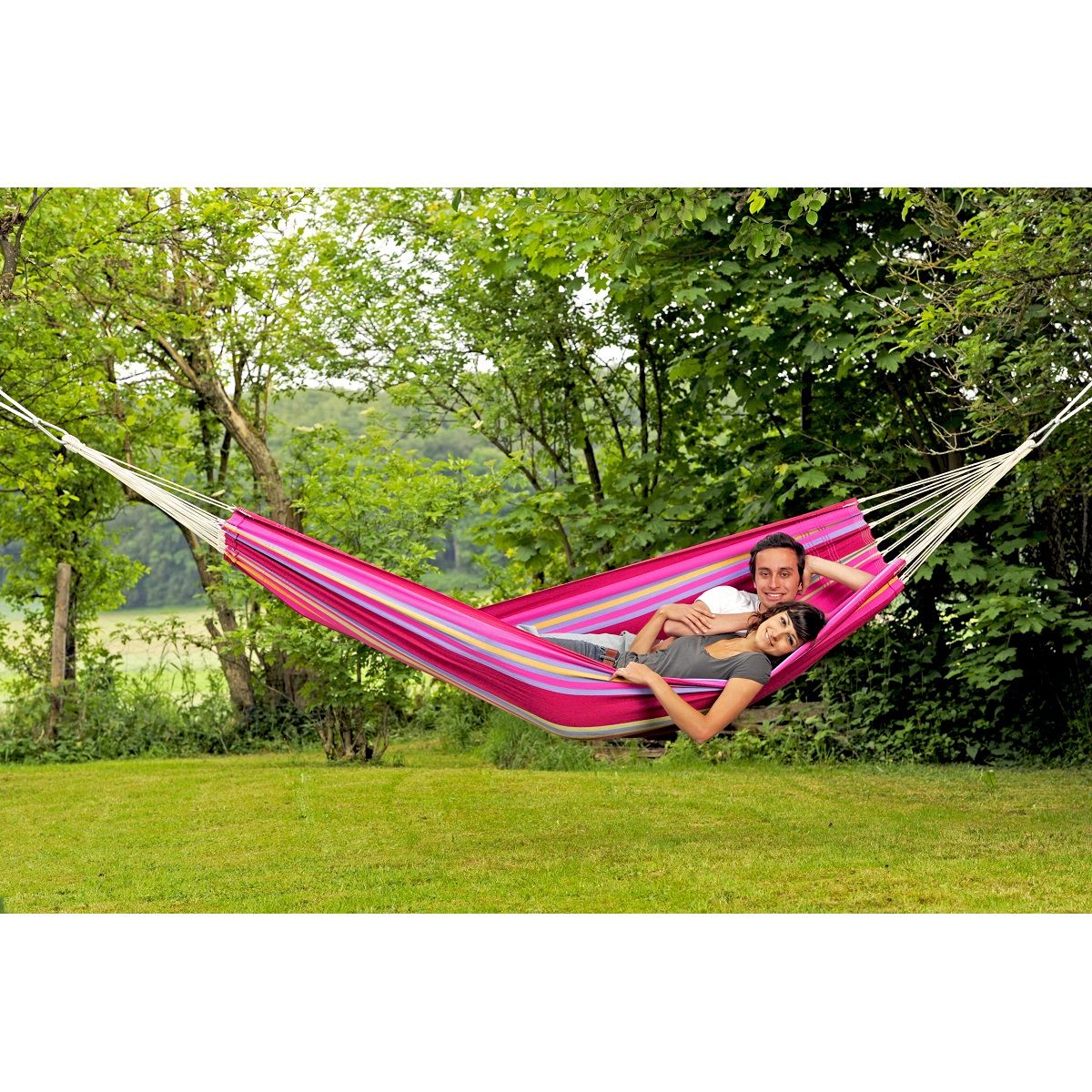 Hamac double en coton BARBADOS - coloris Grenadine