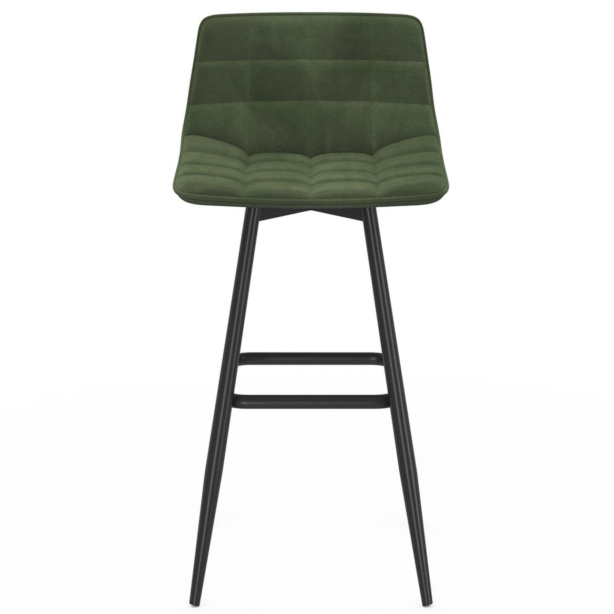 Voir la diapositive 3 : ID MARKET Lot de 4 tabourets de bar mady en velours vert