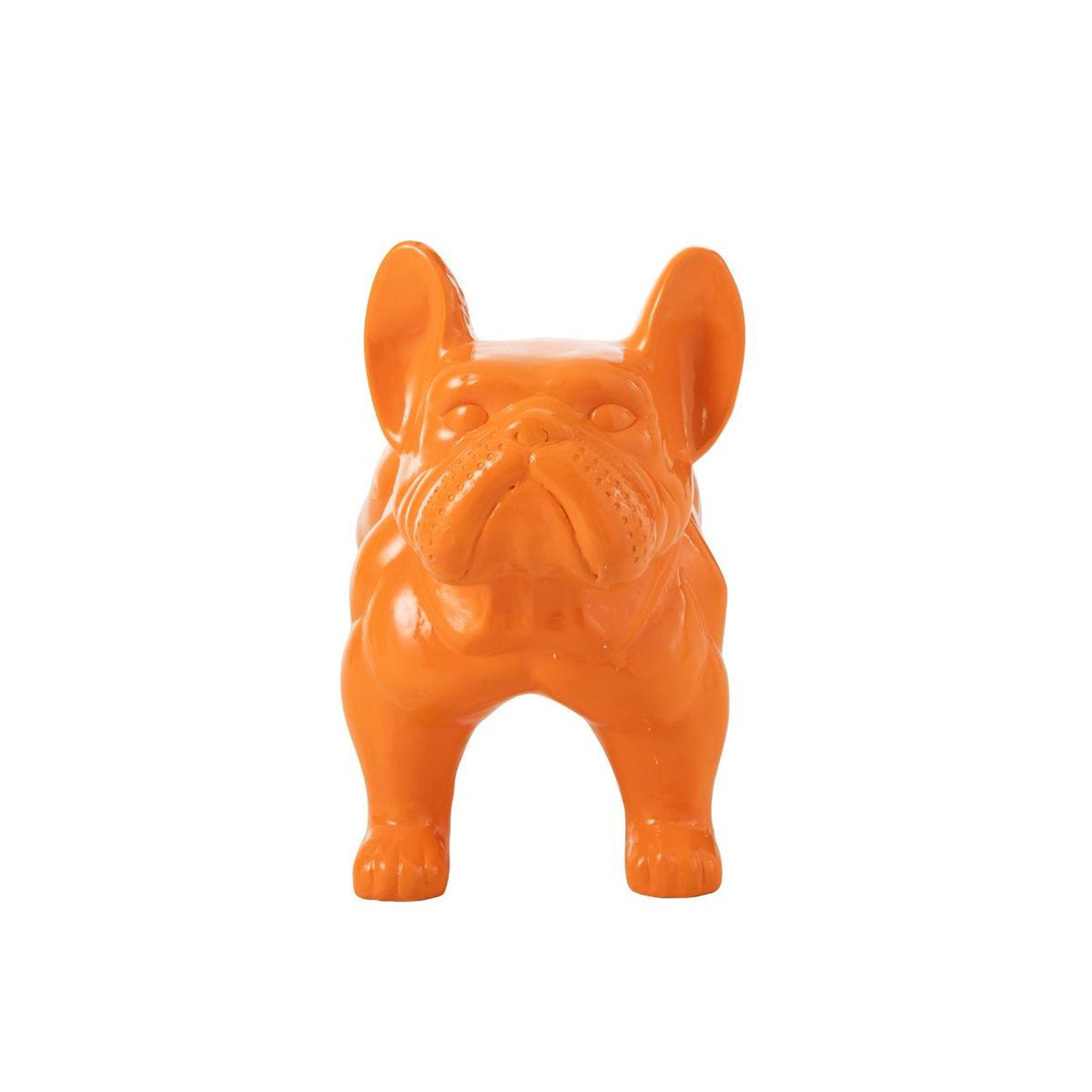 Voir la diapositive 3 : J-LINE Statue déco  bulldog  88cm orange