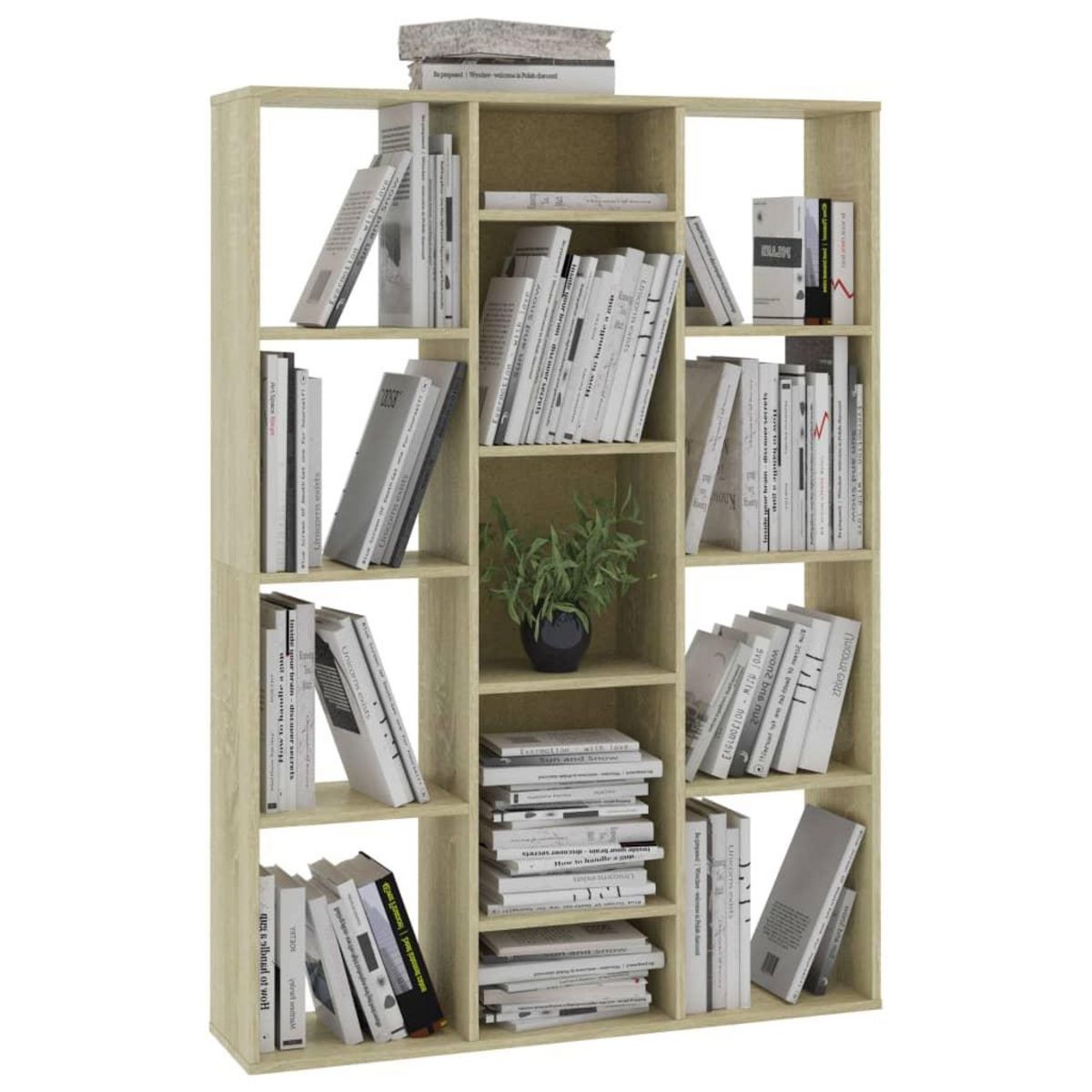 VIDAXL Separateur de piece/Bibliotheque Chene sonoma 100x24x140 cm