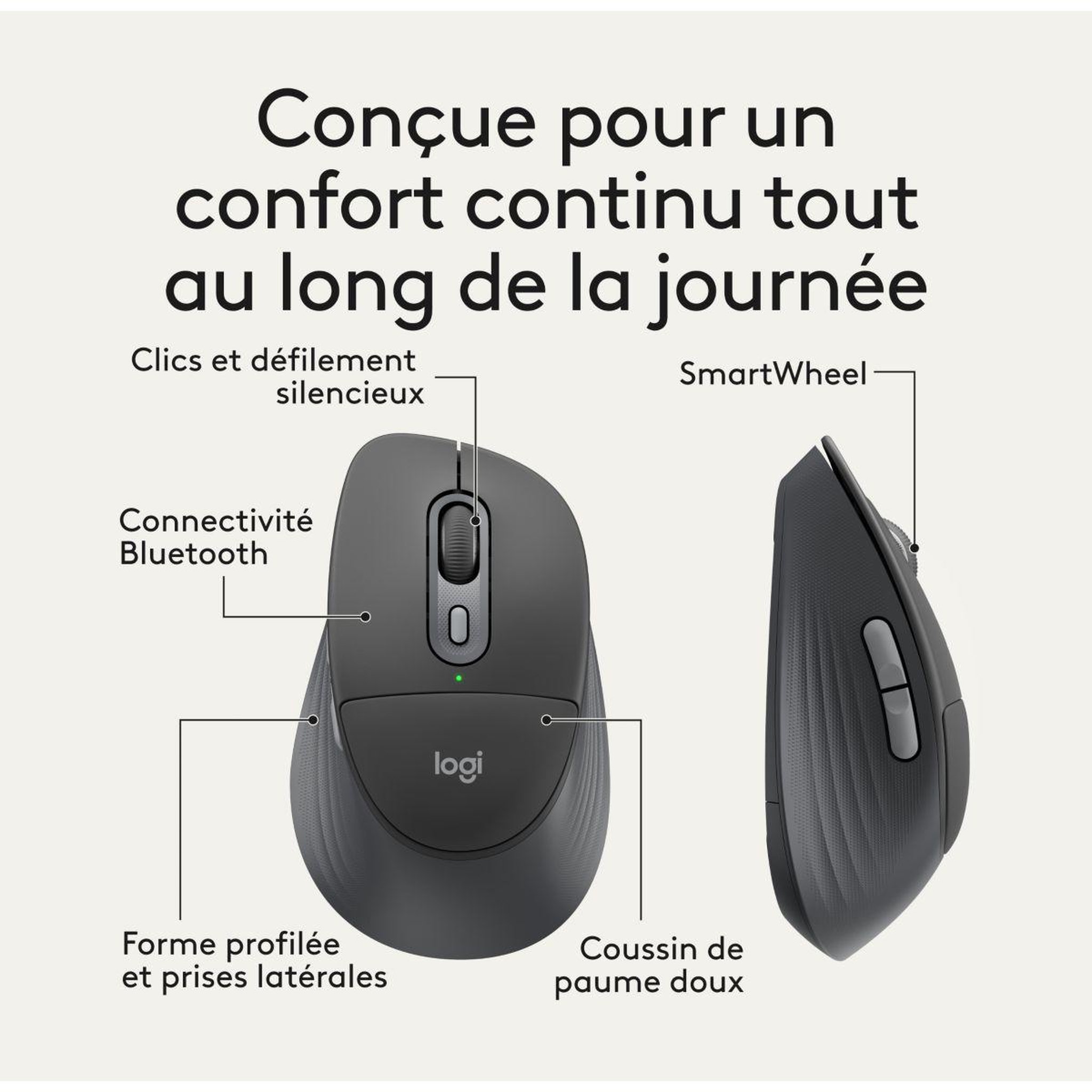 Voir la diapositive 4 : Logitech Souris sans fil m850 l graphite