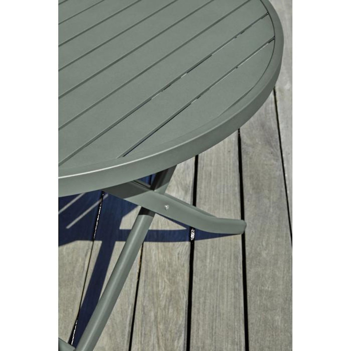 Paris Prix Ensemble Table de Jardin Pliante & 4 Chaises  Marius  110cm Kaki