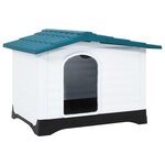 VIDAXL Niche pour chien Bleu 90,5x68x66 cm Polypropylene