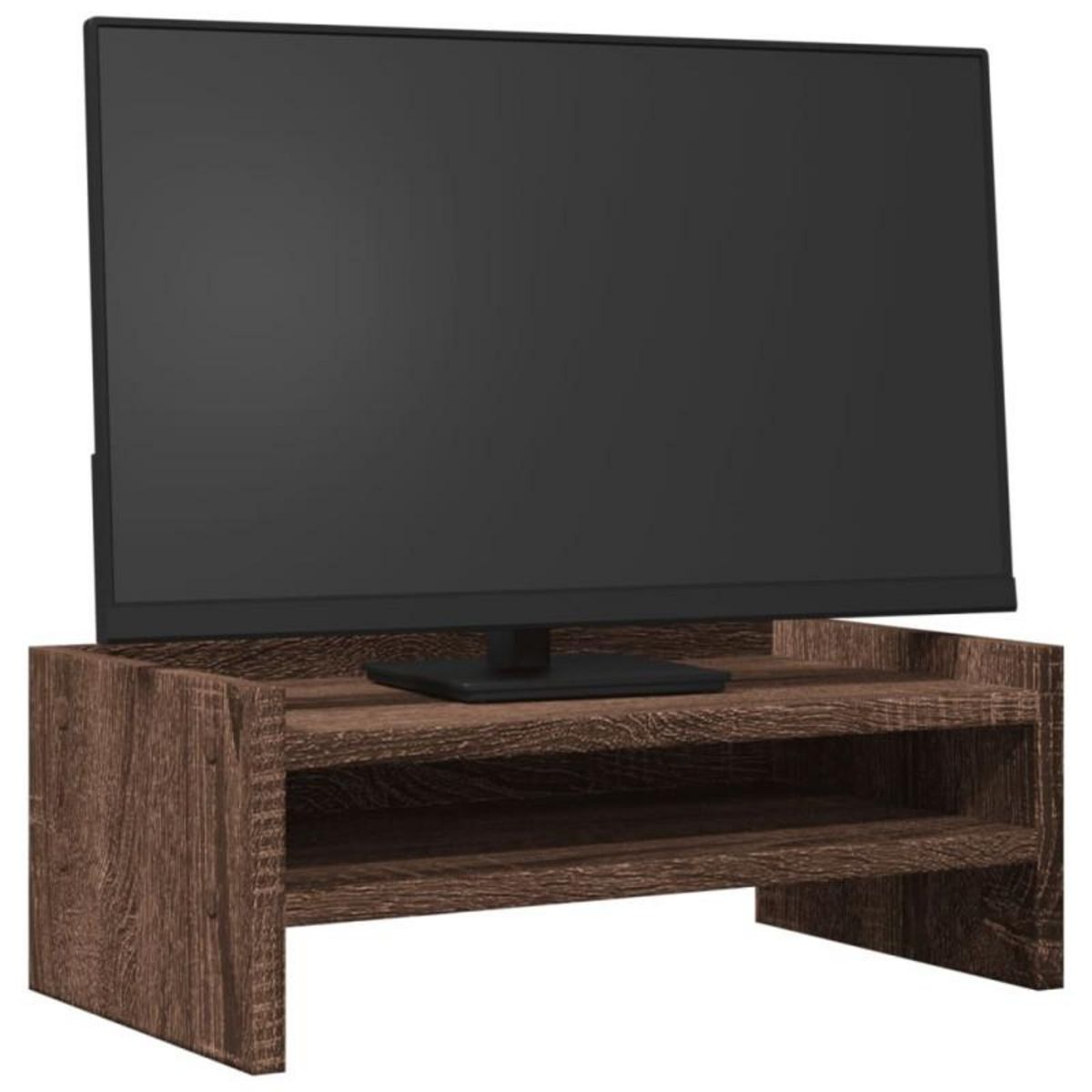 VIDAXL Support de moniteur chêne marron 42x24x16 cm bois d ingénierie