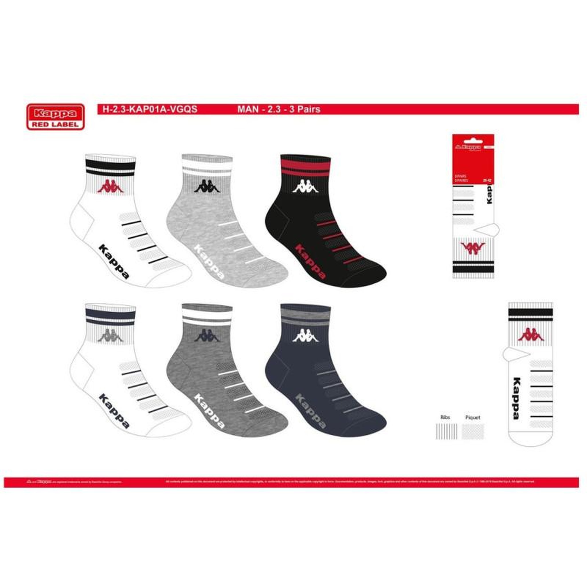 Voir la diapositive 3 : KAPPA Chaussettes Homme KAPPA