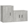 Voir la diapositive 2 : VIDAXL Ensemble de meubles TV 2 pcs gris beton bois d'ingenierie