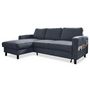 Voir la diapositive 1 : BEST MOBILIER Molly - canapé d'angle gauche 4 places convertible avec coffre en tissu