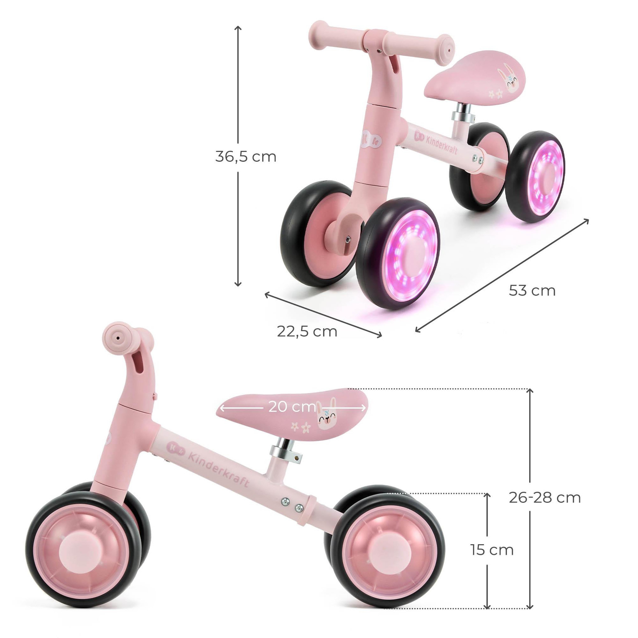 Voir la diapositive 6 : KINDERKRAFT Draisienne enfant roues led dès 2 ans