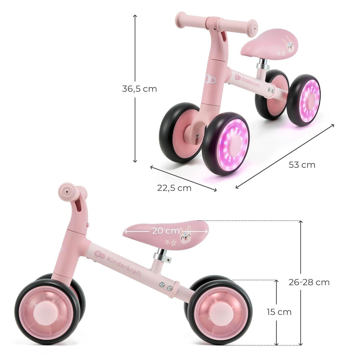 KINDERKRAFT Draisienne enfant roues led dès 2 ans