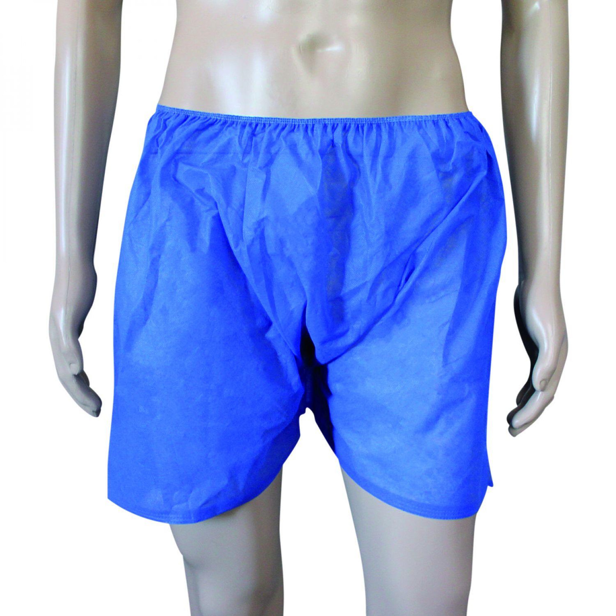 VIVEZEN Lot de 10 boxers pour homme en non tissé spunlace jetables - Bleu