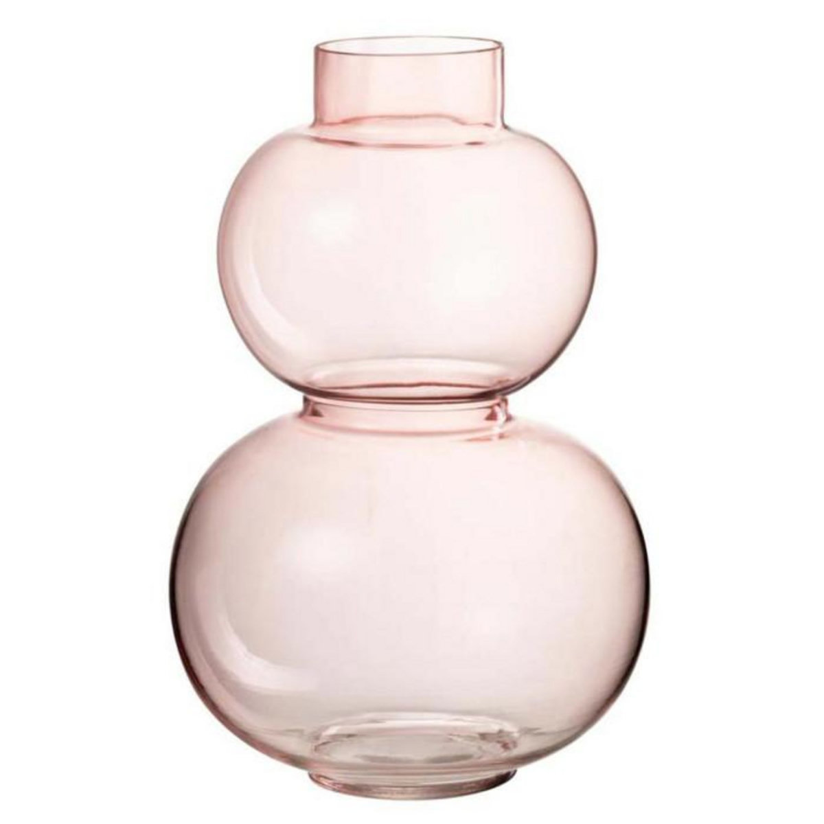 Paris Prix Vase Design en Verre  Boule  28cm Rose
