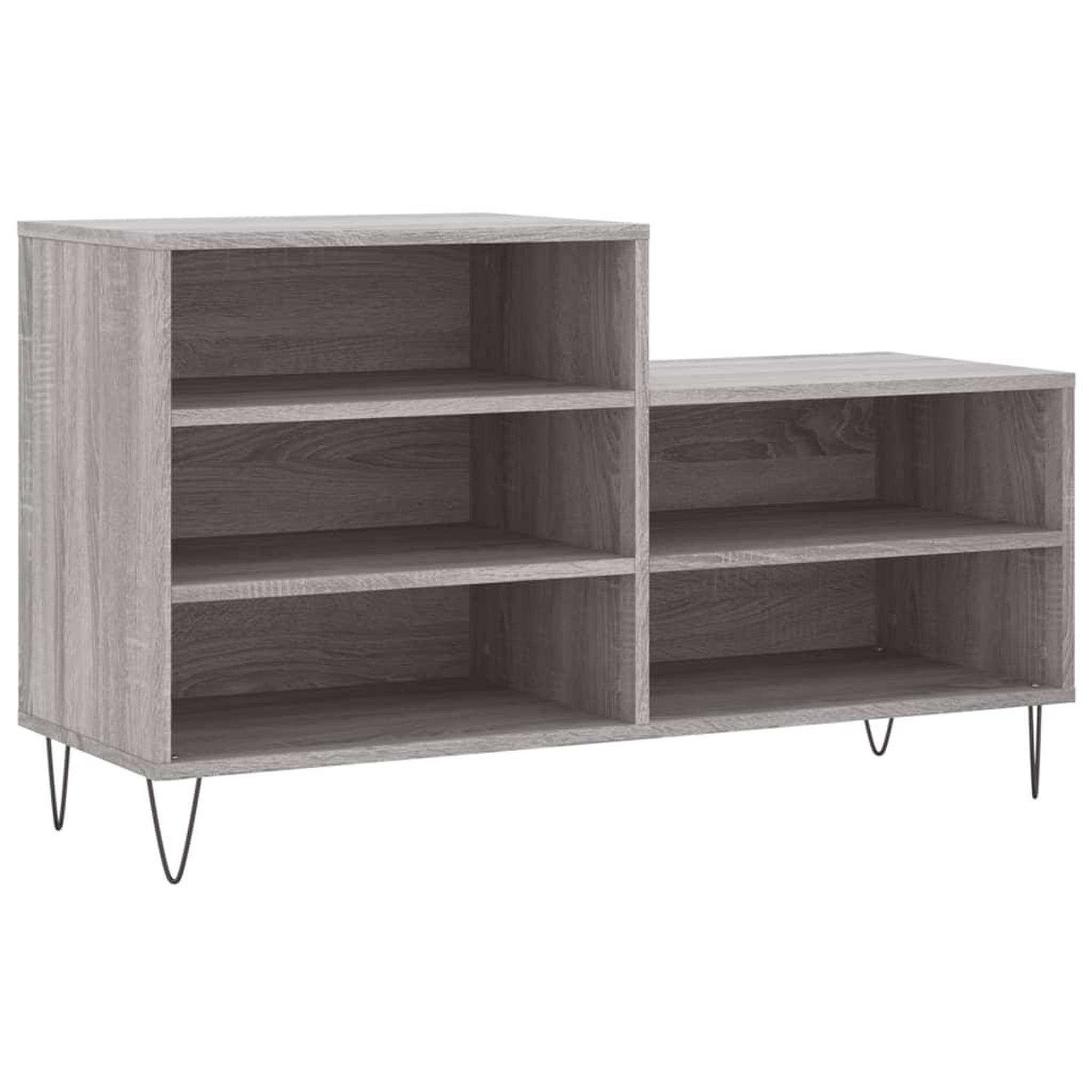 Voir la diapositive 2 : VIDAXL Armoire a chaussures Sonoma gris 102x36x60 cm Bois d'ingenierie
