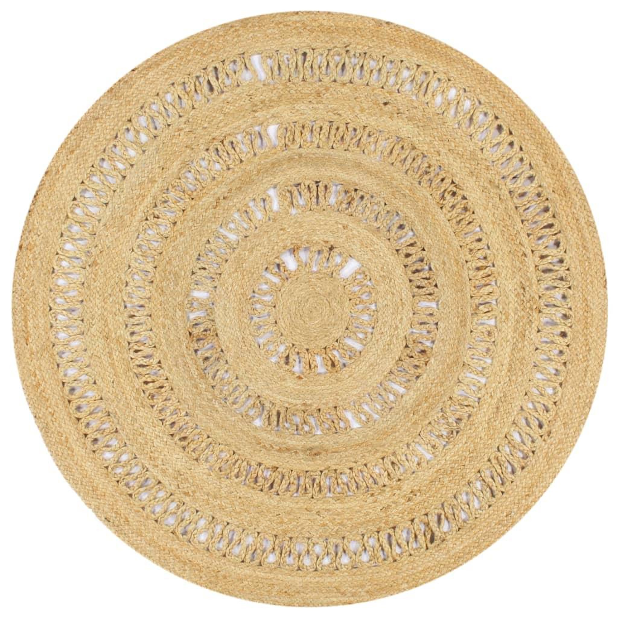 Voir la diapositive 1 : VIDAXL Tapis fait a la main Jute tressee 120 cm