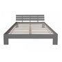 Voir la diapositive 3 : HomeStyle4U Lit double lit futon en bois 160x200 lit pin gris cadre de lit bois massif