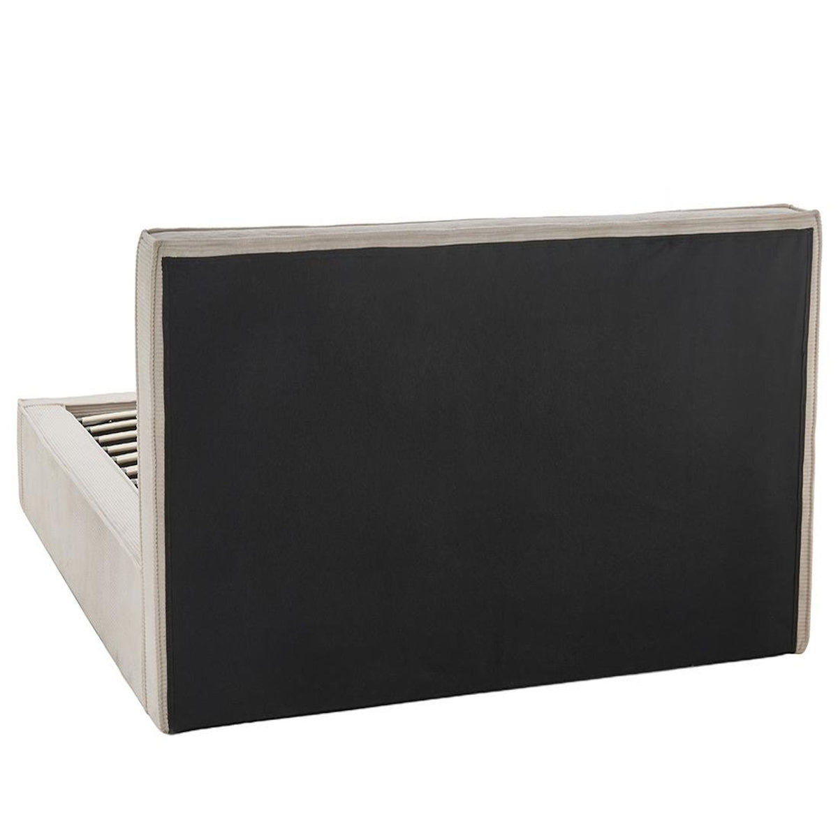 BEST MOBILIER Topaze - lit coffre - 160x200 cm - sommier inclus - velours côtelé