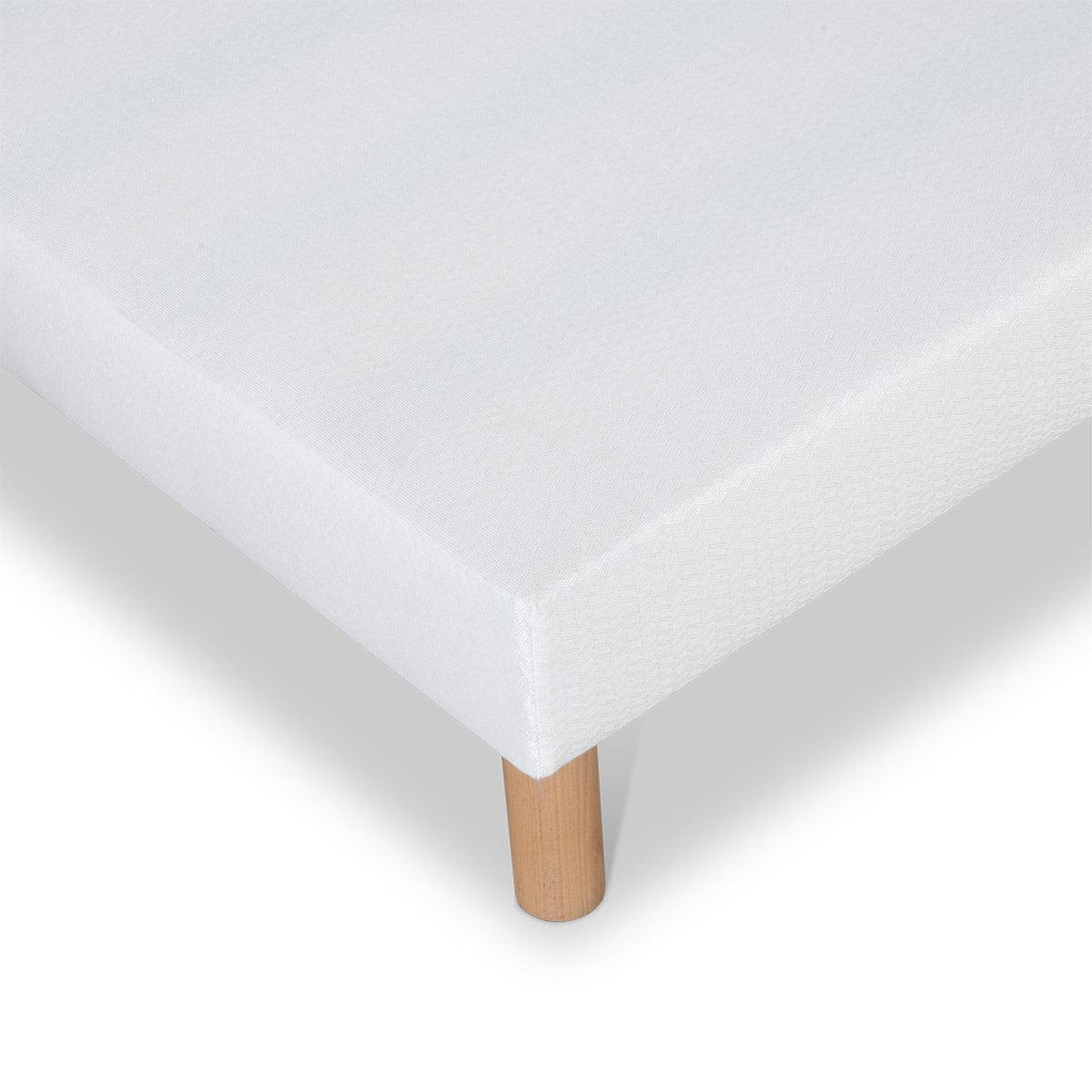 Voir la diapositive 4 : BELLECOUR Bellecour literie | sommier tapissier capucine | epaisseur 13 cm | blanc (pieds non inclus)