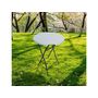 Voir la diapositive 2 : Habitat et Jardin Table haute pliante en plastique Ø 80 cm  Lili  - blanc
