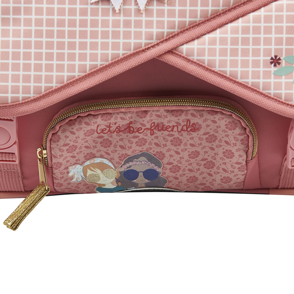 AUCHAN Cartable 38 cm CP/CE1/CE2 rose MY BESTIE avec leds