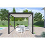 Voir la diapositive 6 : Pergola Bioclimatique autoportée  3X4 m - Aluminium - Noir charbon/blanc - VS OmBREA®