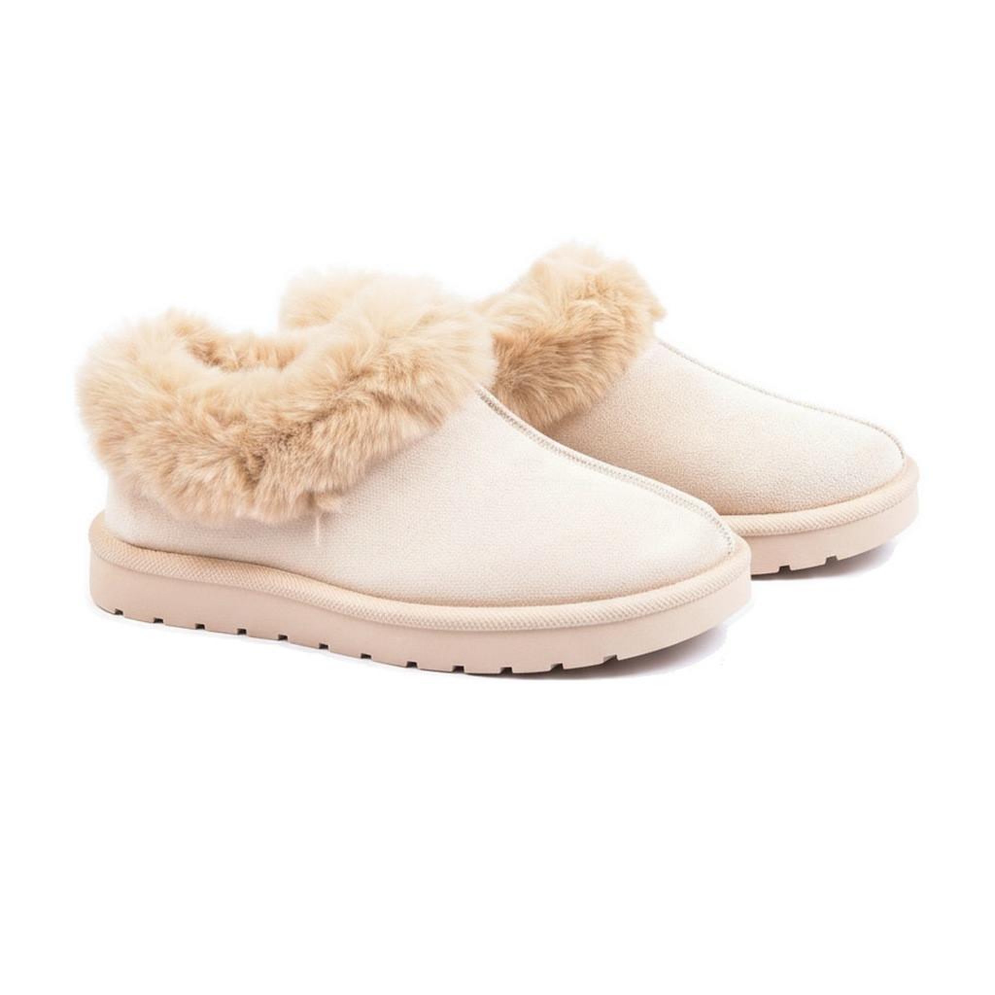 Voir la diapositive 3 : OZABI OZABI Pantoufles Femme Hiver Scandinave, Semelle Crantée Intérieur Extérieur