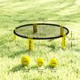 Voir la diapositive 3 : HOMCOM Jeu de plage Spikeball - set complet filet, 3 balles, pompe, sac transport - noir jaune