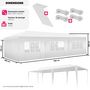 Voir la diapositive 6 : tectake Barnum Tente de réception Chapiteau 9 x 3 m blanc
