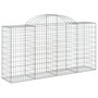 Voir la diapositive 3 : VIDAXL Paniers a gabions arques 2 pcs 200x50x100/120 cm fer galvanise