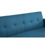 Voir la diapositive 5 : CONCEPT USINE Canapé scandinave convertible 3 places en tissu bleu canard BERLIN